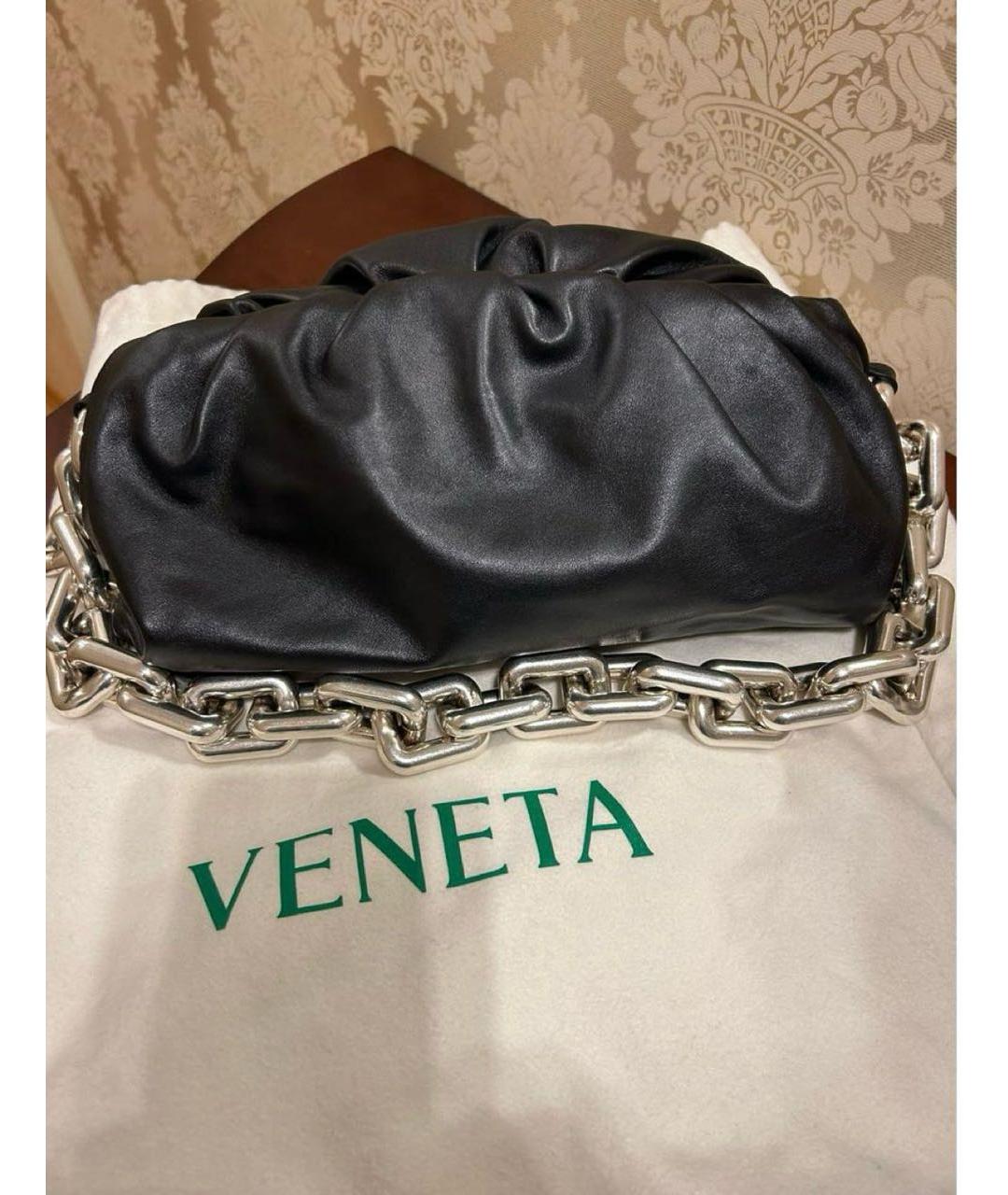 BOTTEGA VENETA Черная кожаная сумка с короткими ручками, фото 3