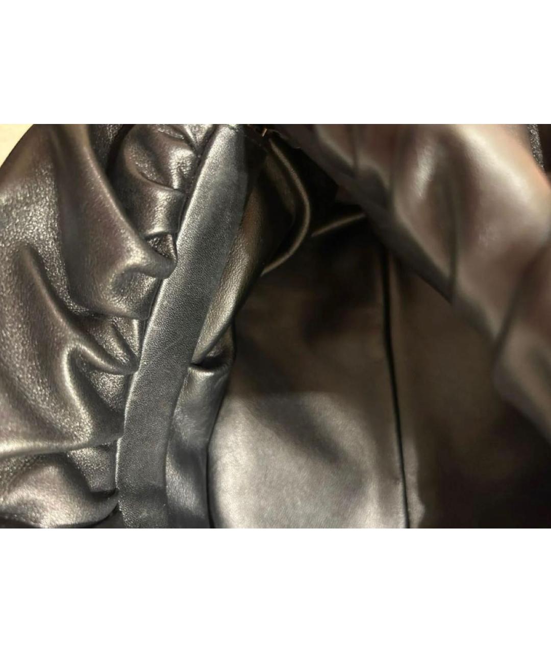 BOTTEGA VENETA Черная кожаная сумка с короткими ручками, фото 5