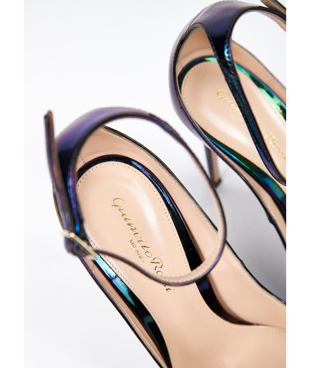 GIANVITO ROSSI Зеленые туфли из лакированной кожи, фото 5
