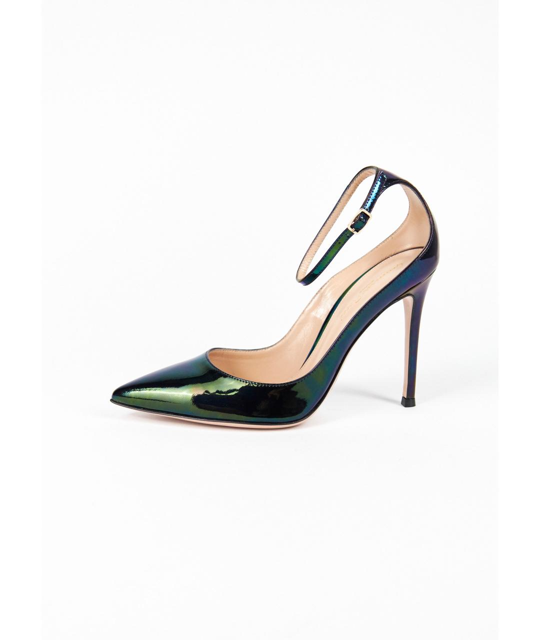 GIANVITO ROSSI Зеленые туфли из лакированной кожи, фото 6