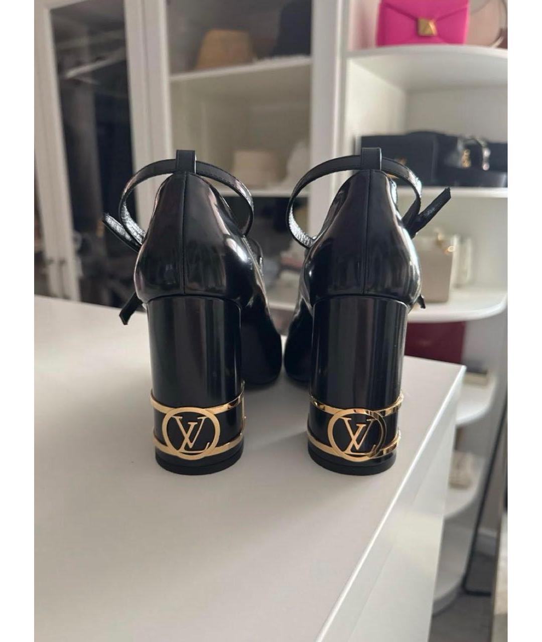 LOUIS VUITTON Черные туфли из лакированной кожи, фото 4