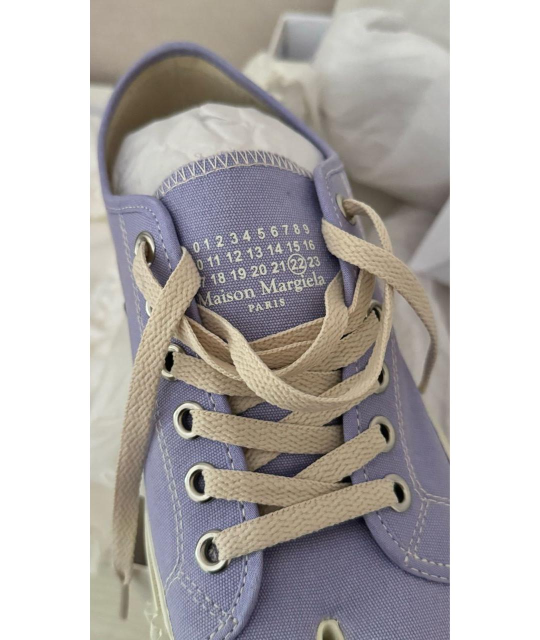MAISON MARGIELA Фиолетовые текстильные кеды, фото 3