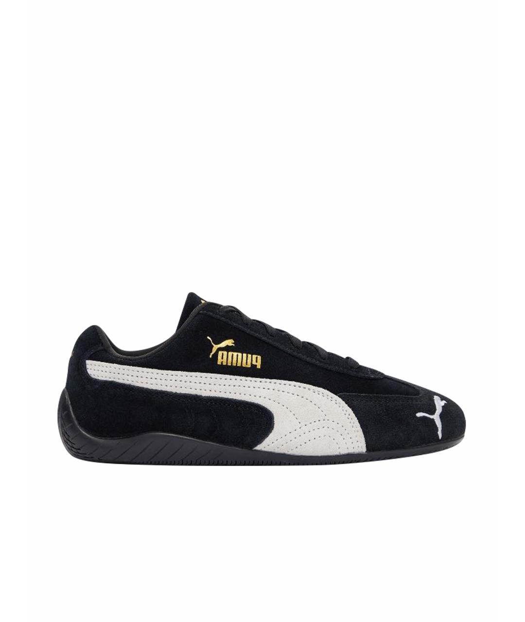 PUMA Черные замшевые низкие кроссовки / кеды, фото 1