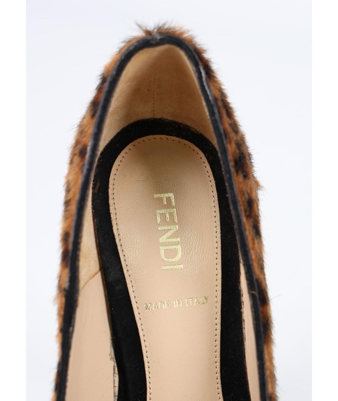 FENDI Коричневые туфли, фото 5