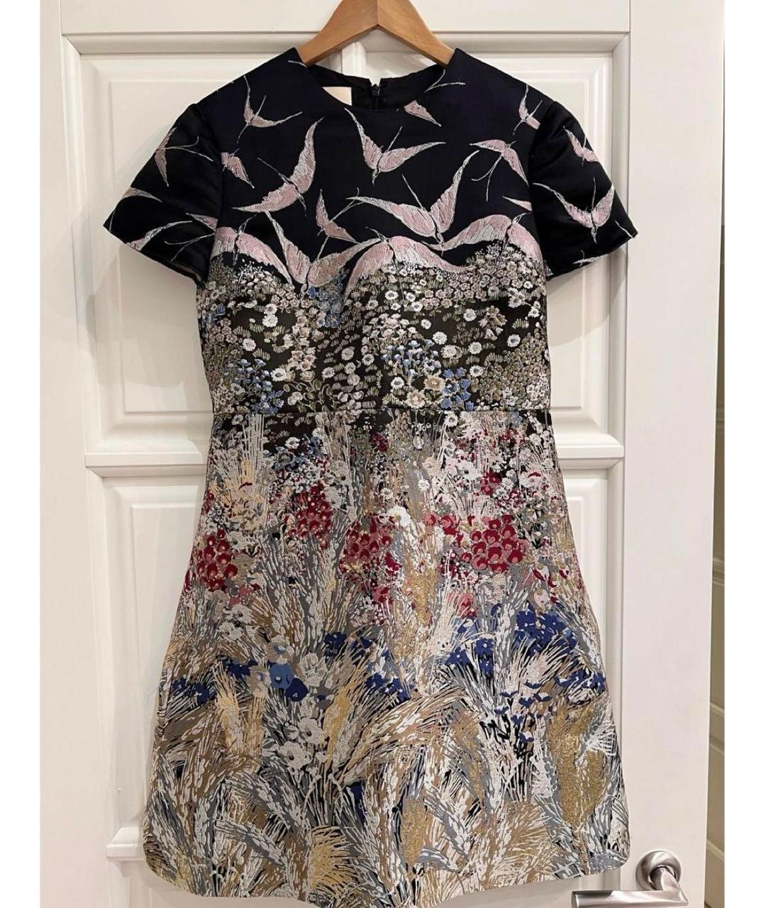 VALENTINO Мульти шелковое коктейльное платье, фото 4