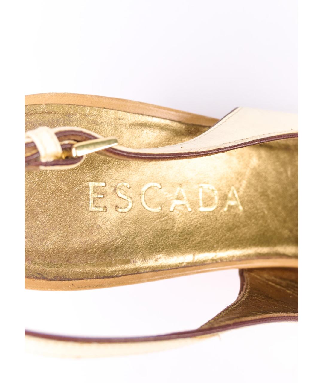ESCADA Бежевые кожаные туфли, фото 5