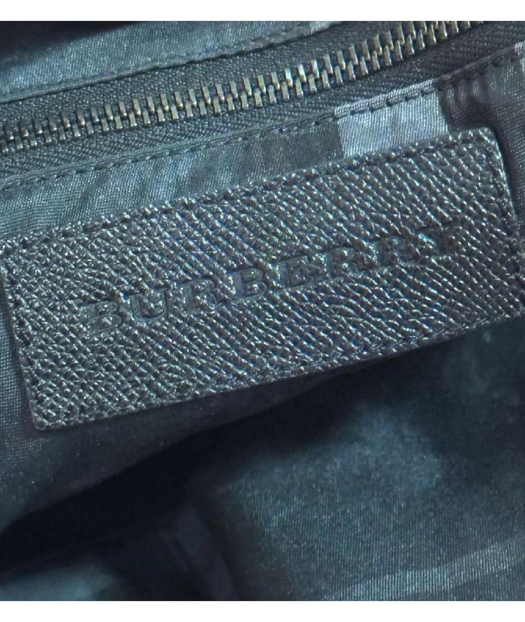 BURBERRY Черная кожаная сумка на плечо, фото 6