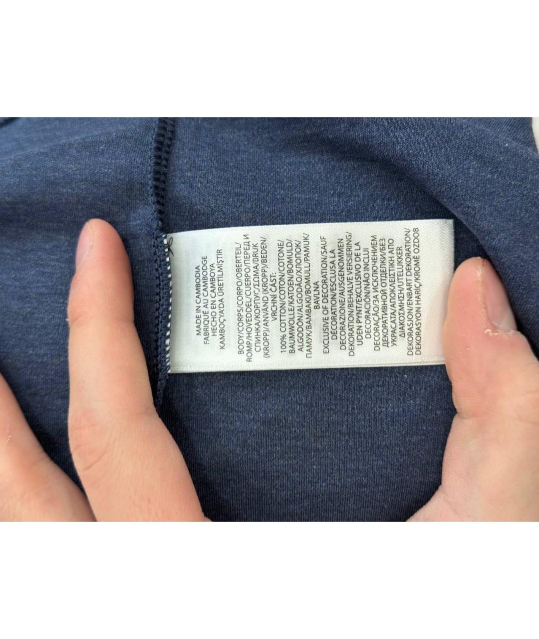 POLO RALPH LAUREN Темно-синяя хлопковая водолазка, фото 4