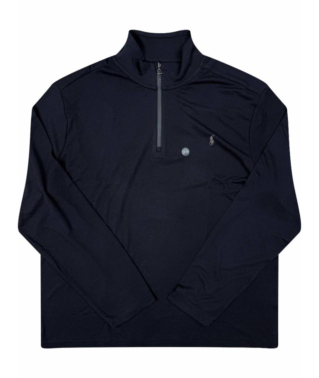POLO RALPH LAUREN Темно-синяя полиэстеровая водолазка, фото 1