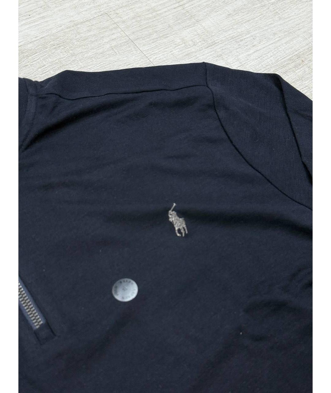 POLO RALPH LAUREN Темно-синяя полиэстеровая водолазка, фото 2