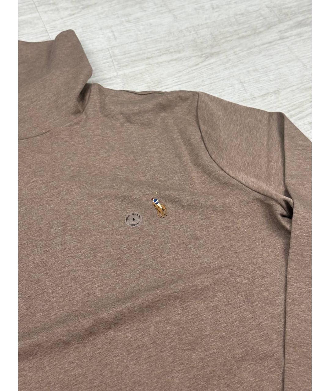 POLO RALPH LAUREN Коричневая хлопковая водолазка, фото 2
