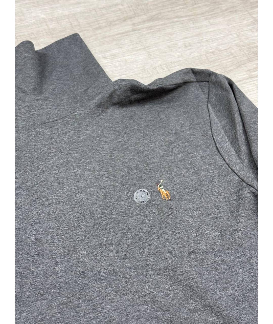 POLO RALPH LAUREN Антрацитовая хлопковая водолазка, фото 2