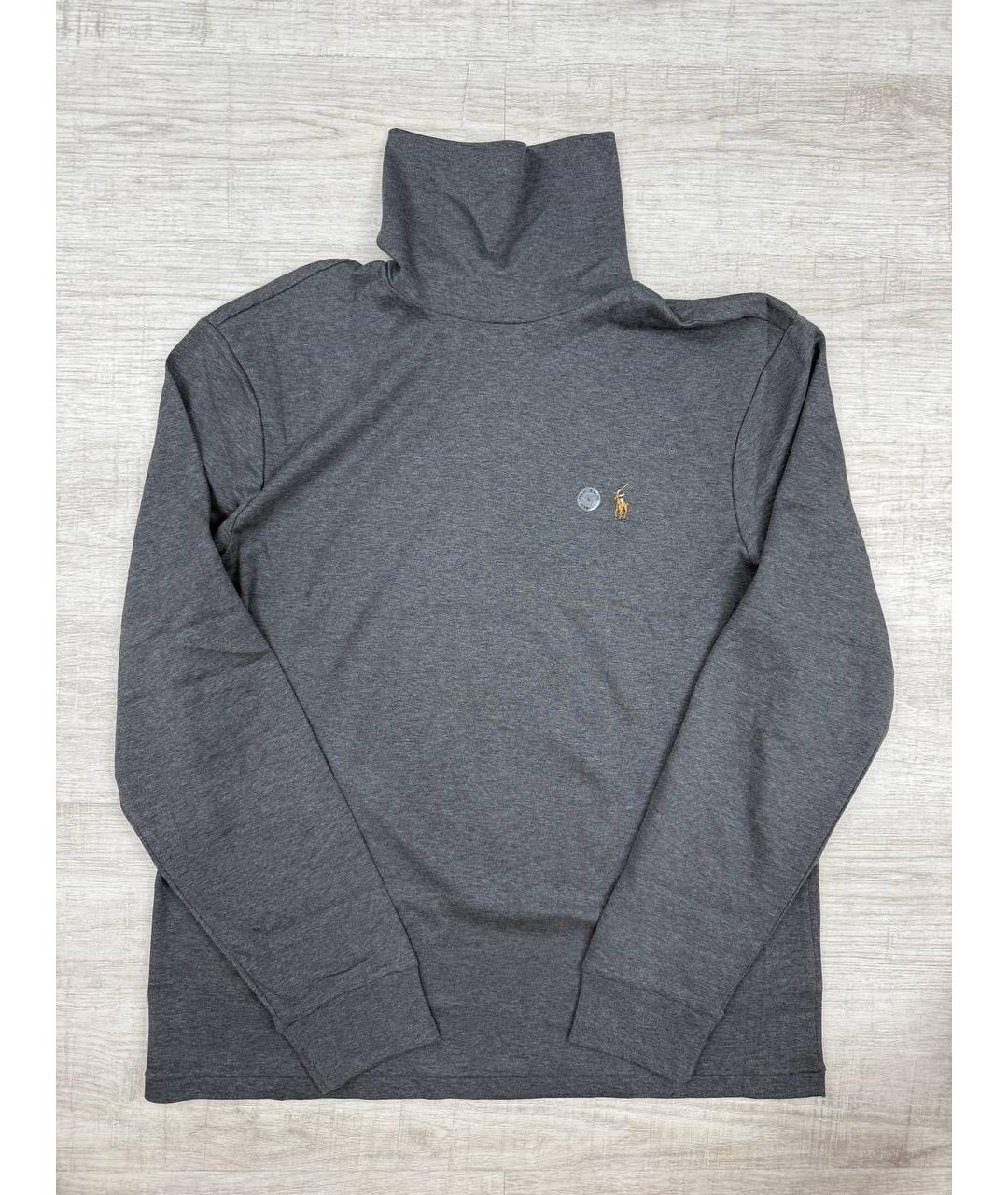 POLO RALPH LAUREN Антрацитовая хлопковая водолазка, фото 7