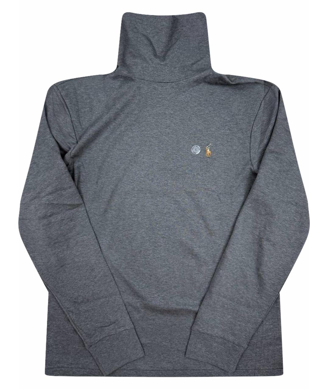 POLO RALPH LAUREN Антрацитовая хлопковая водолазка, фото 1