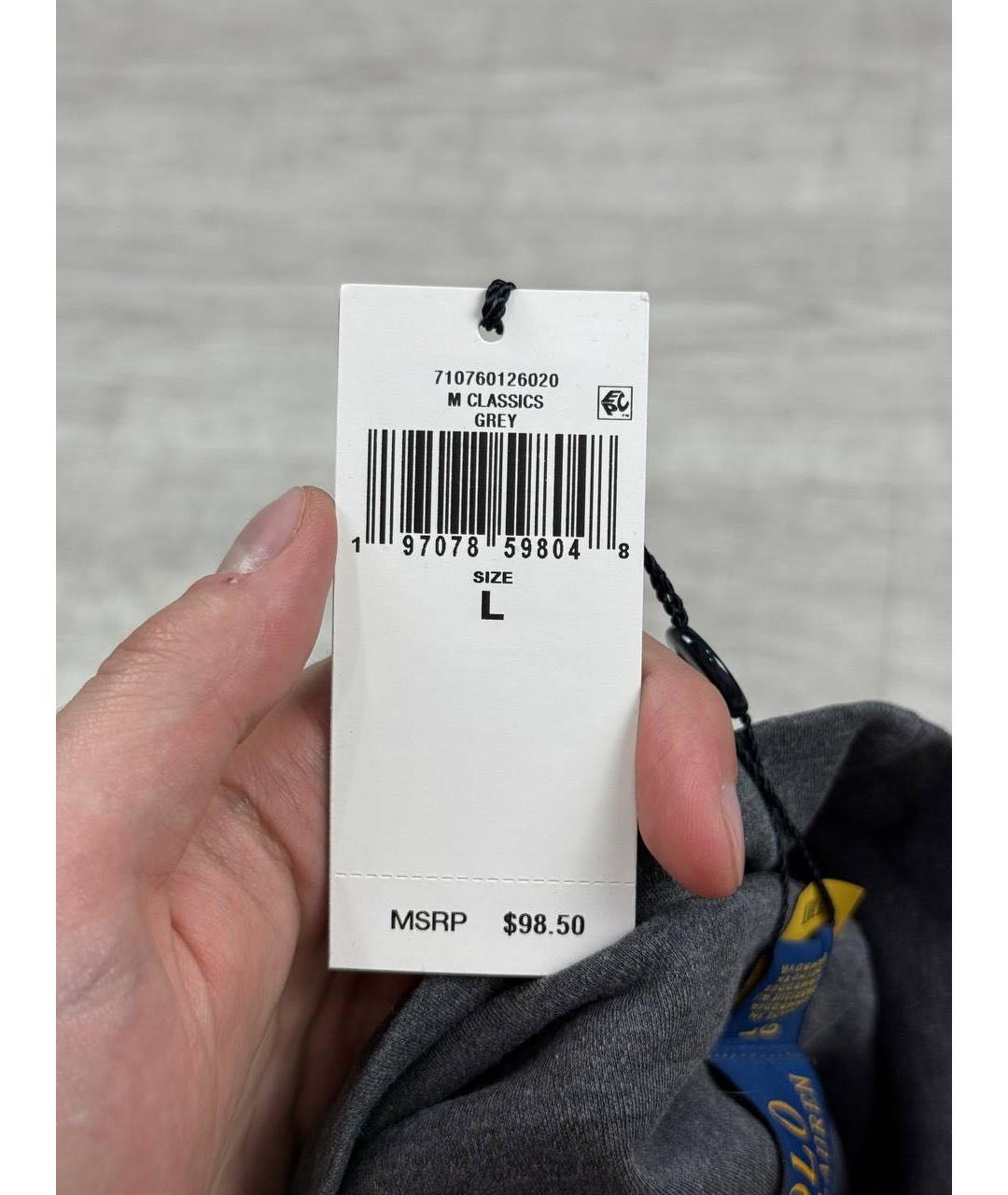 POLO RALPH LAUREN Антрацитовая хлопковая водолазка, фото 4