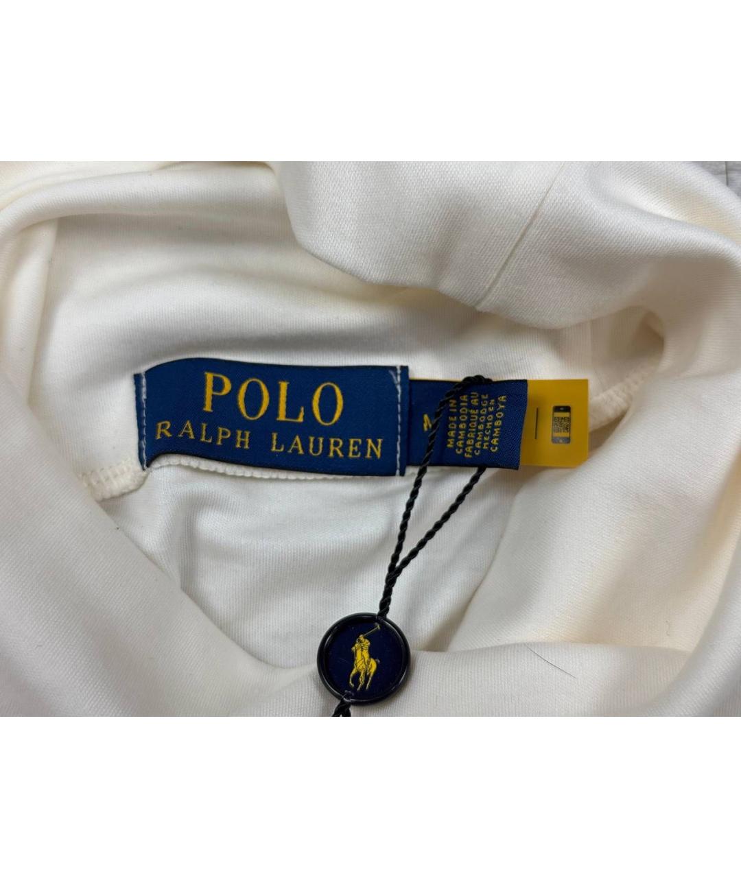POLO RALPH LAUREN Белая хлопковая водолазка, фото 6