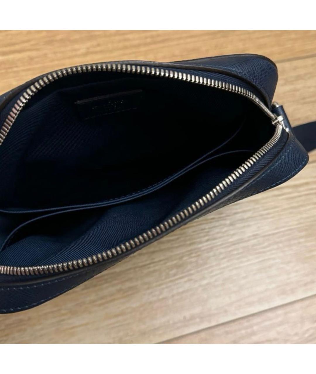 LOUIS VUITTON Черная кожаная сумка на плечо, фото 4