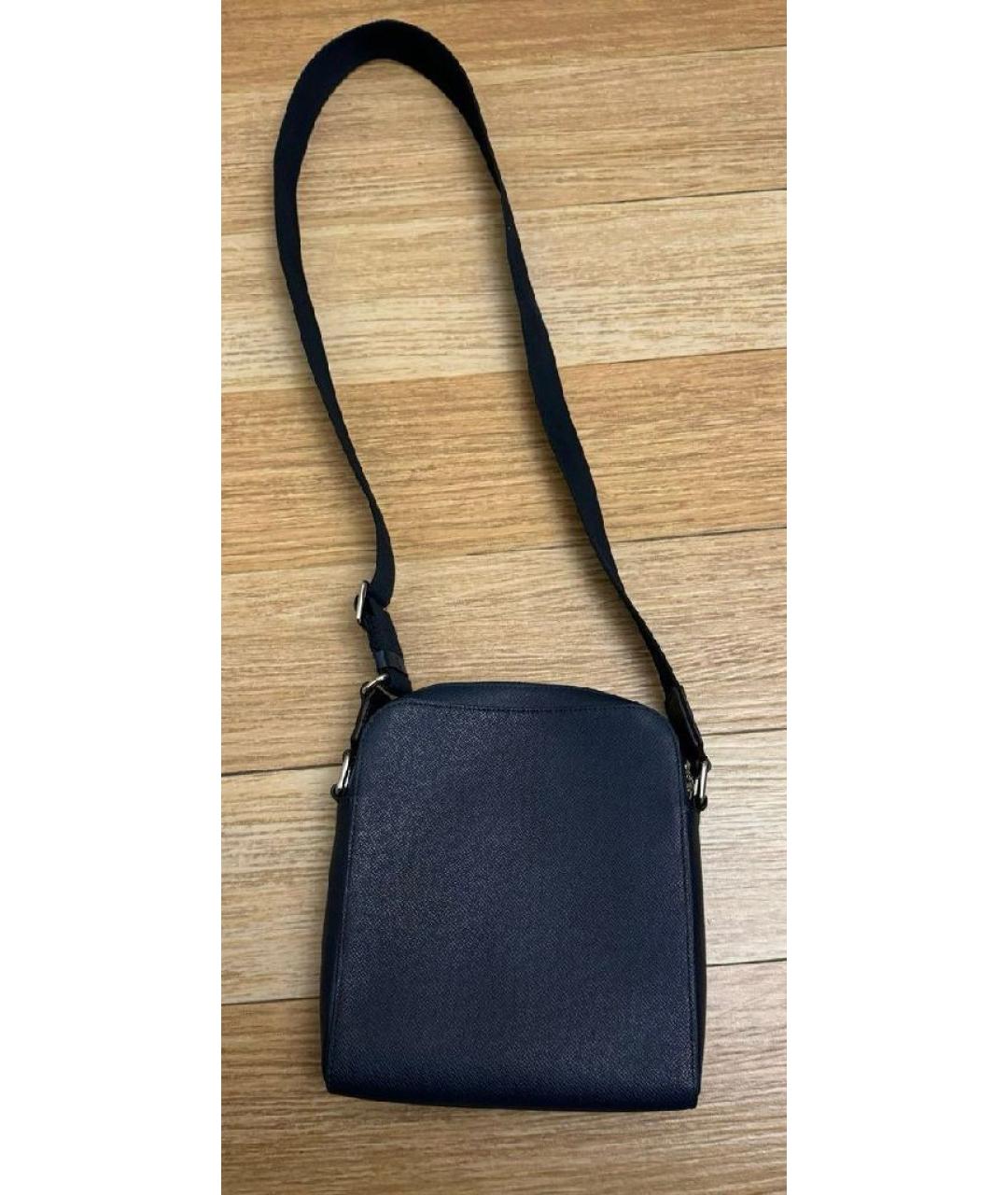 LOUIS VUITTON Черная кожаная сумка на плечо, фото 3