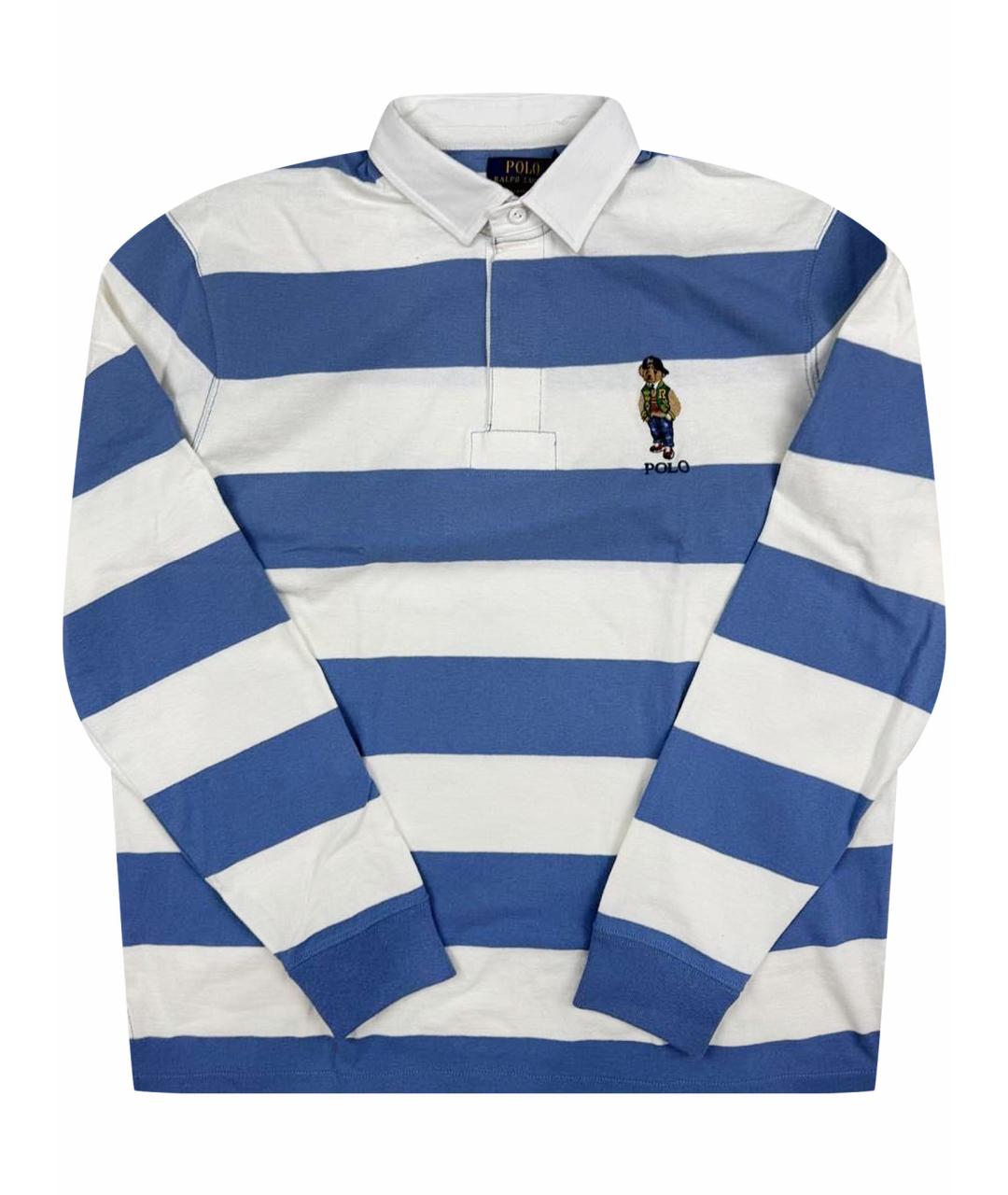 POLO RALPH LAUREN Мульти хлопковое поло с длинным рукавом, фото 1