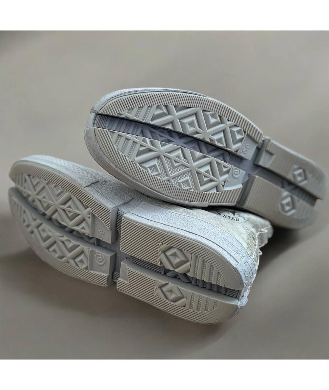 CONVERSE Хаки кожаные высокие кроссовки / кеды, фото 5
