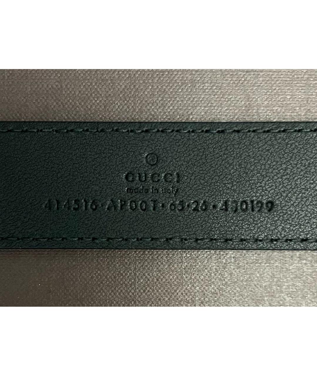 GUCCI Черный кожаный ремень, фото 3