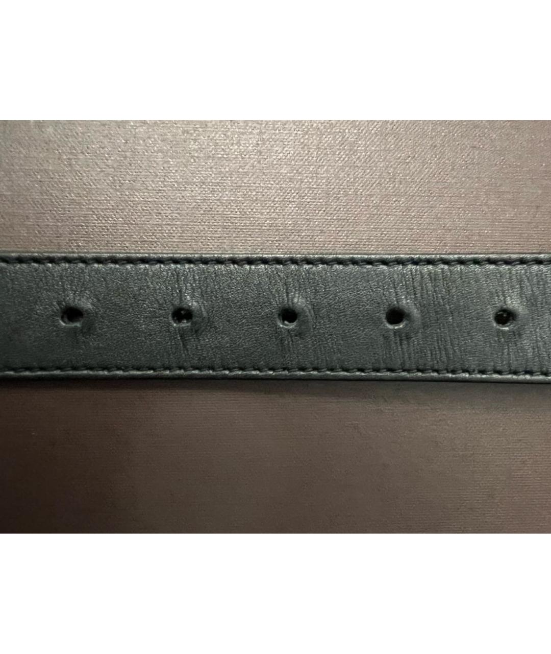 GUCCI Черный кожаный ремень, фото 4