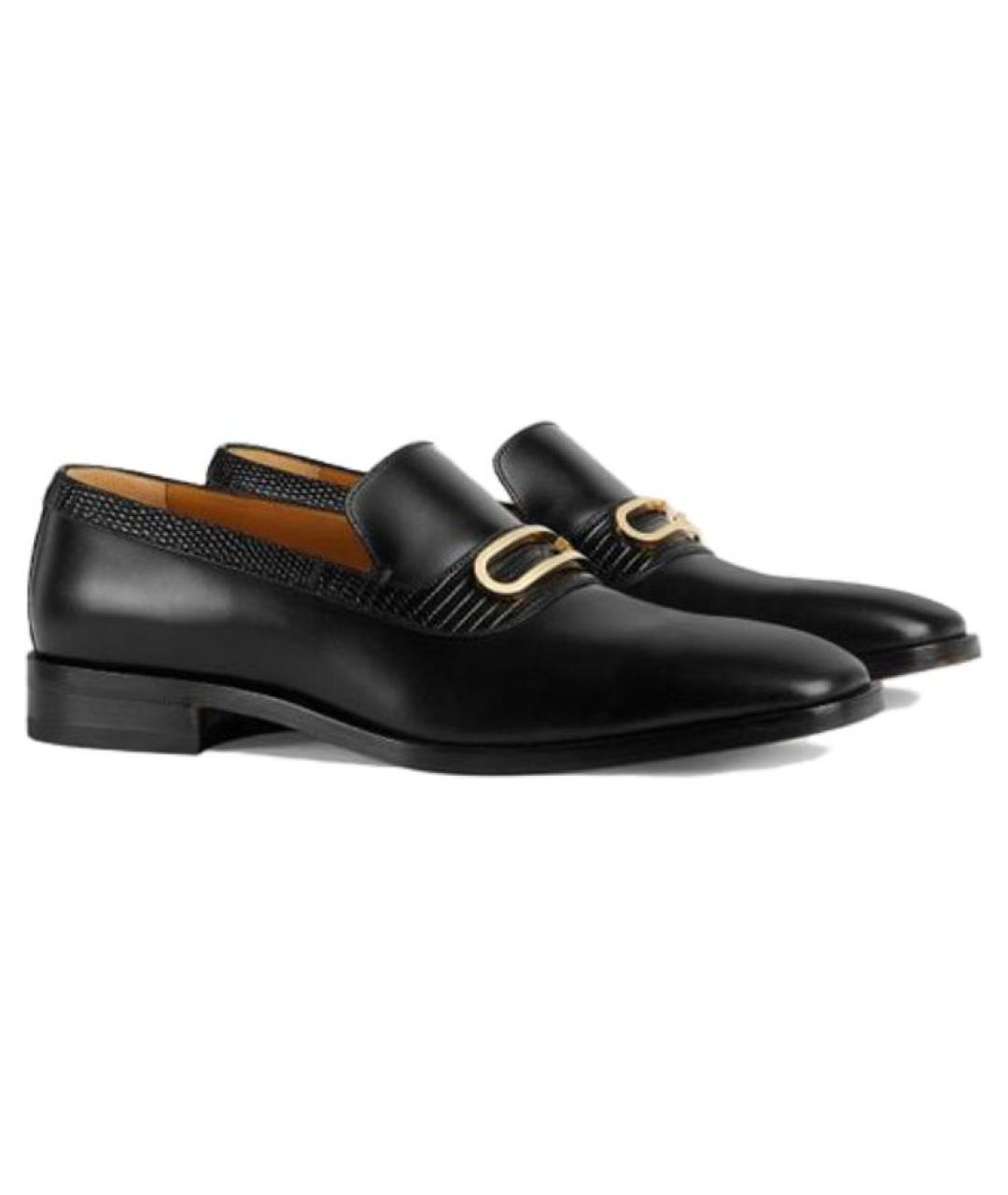 GUCCI Черные кожаные лоферы, фото 3