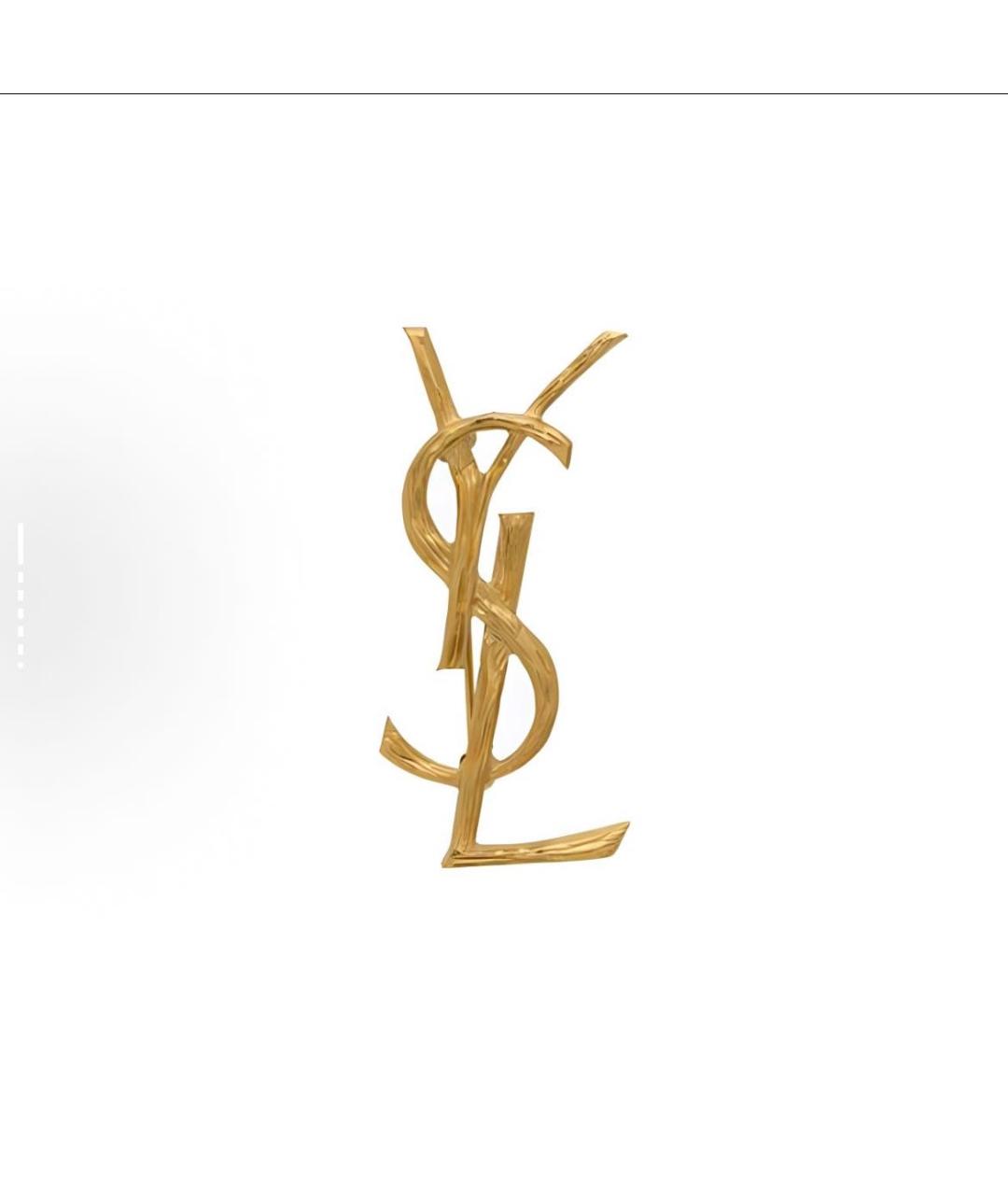 SAINT LAURENT Золотая булавка / брошь из желтого золота, фото 5