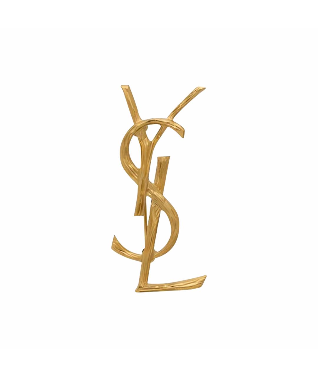 SAINT LAURENT Золотая булавка / брошь из желтого золота, фото 1