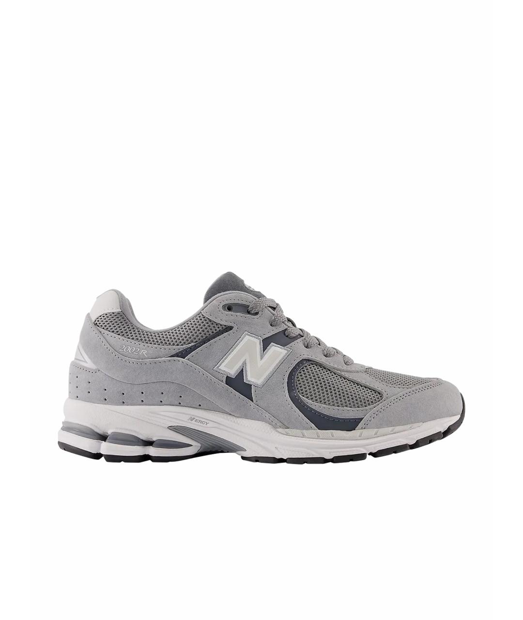 NEW BALANCE Серые кожаные низкие кроссовки / кеды, фото 1
