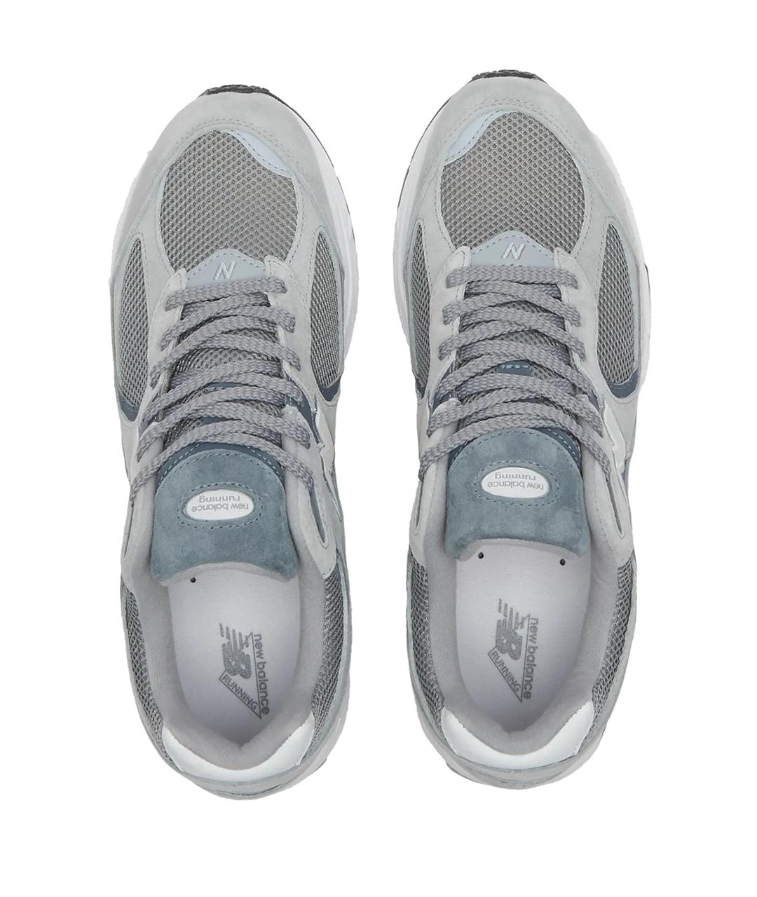 NEW BALANCE Серые кожаные низкие кроссовки / кеды, фото 3