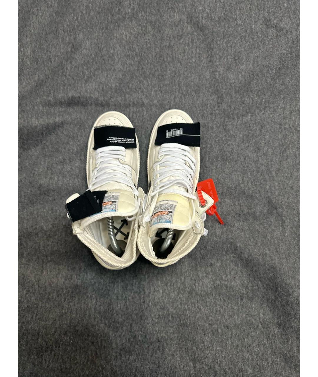 OFF-WHITE Белые кожаные кроссовки, фото 3