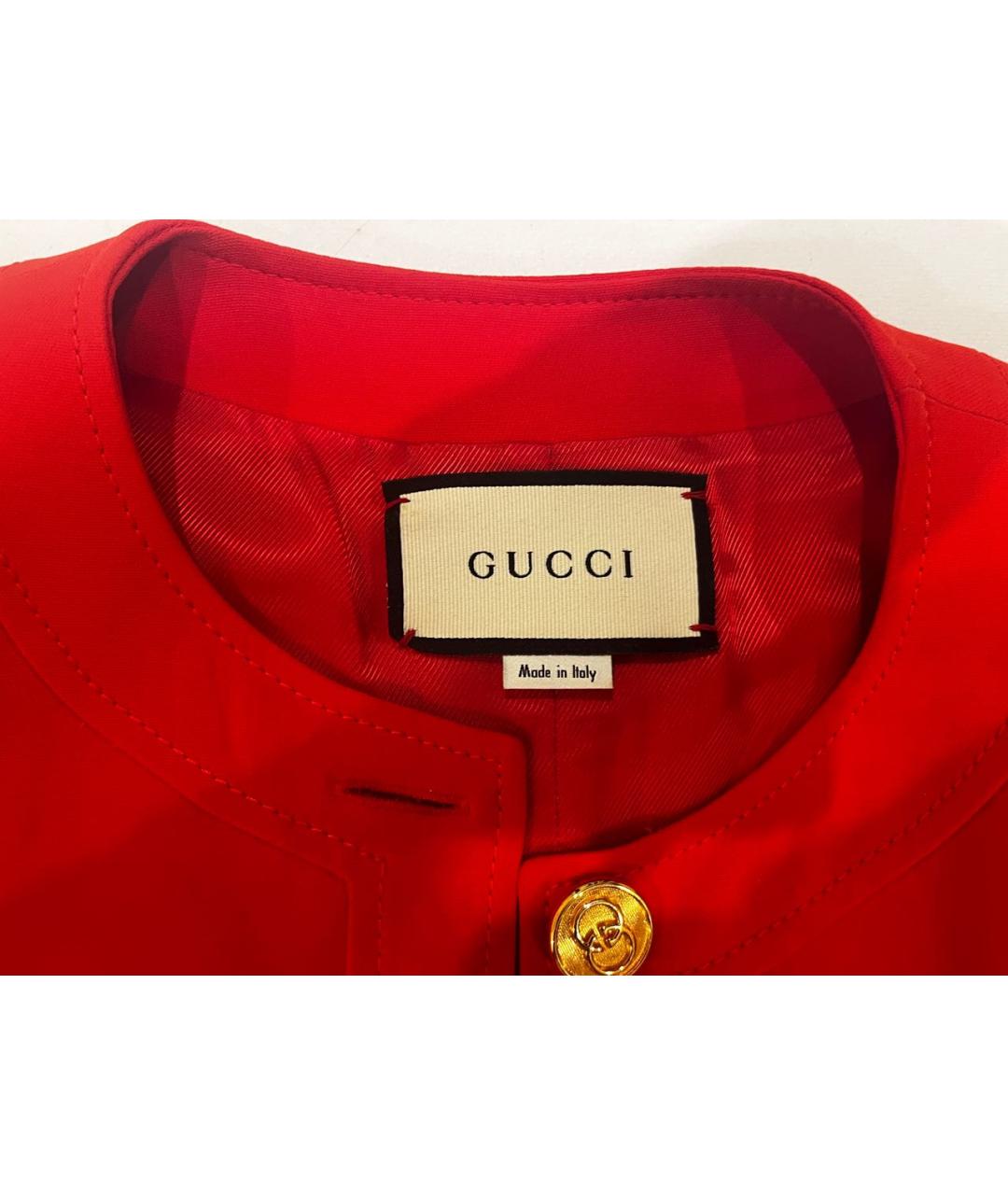 GUCCI Красное вискозное повседневное платье, фото 3