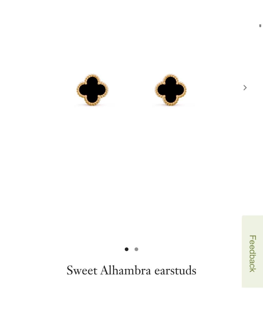 VAN CLEEF & ARPELS Черные серьги из желтого золота, фото 5
