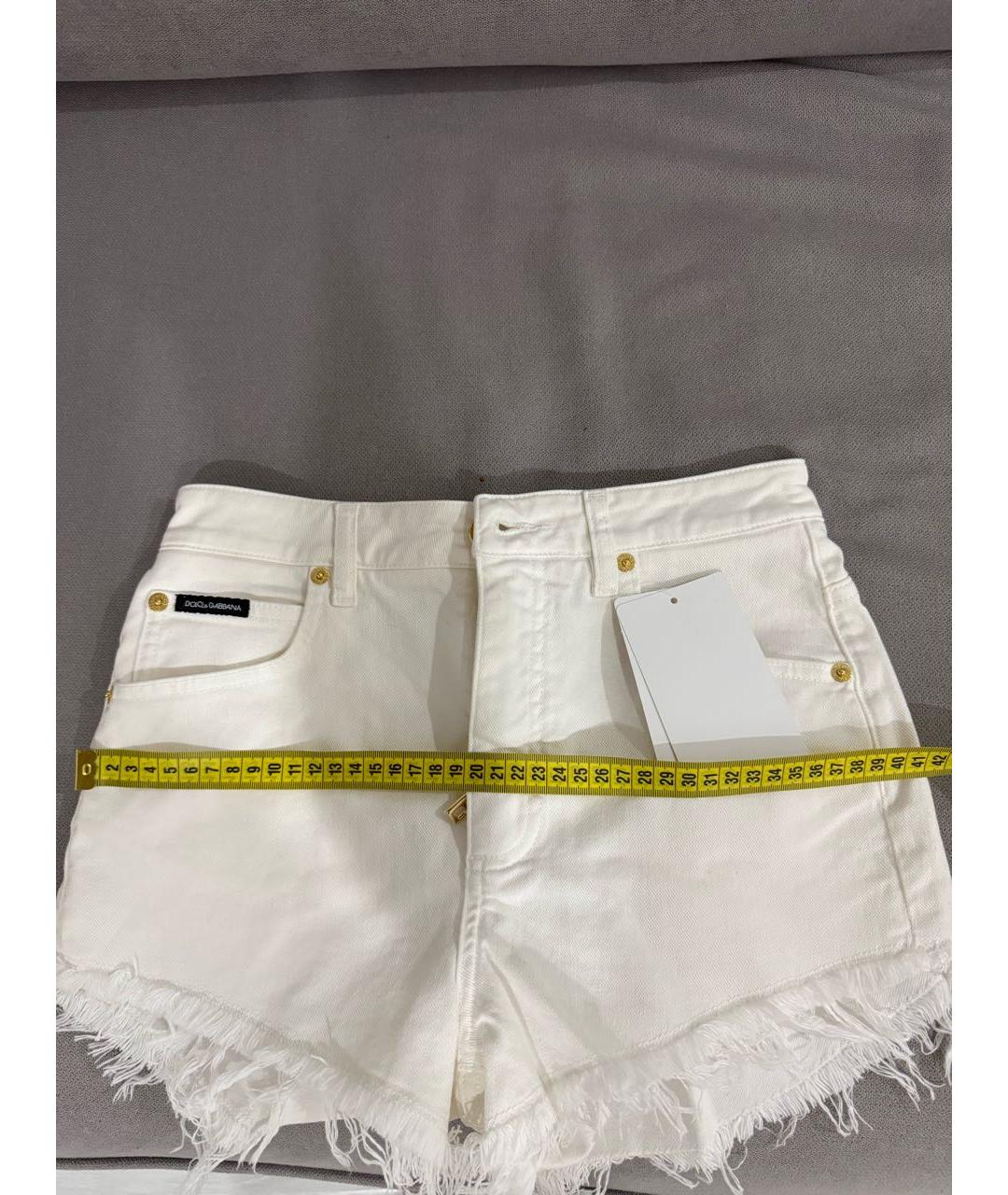 DOLCE&GABBANA Белые деним шорты, фото 8