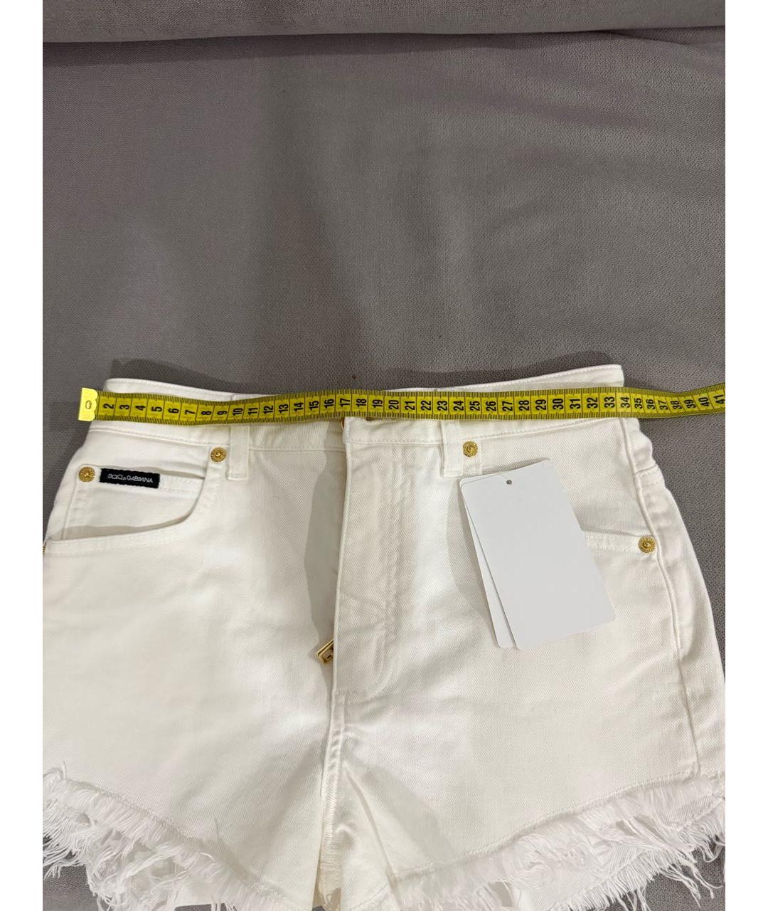 DOLCE&GABBANA Белые деним шорты, фото 7