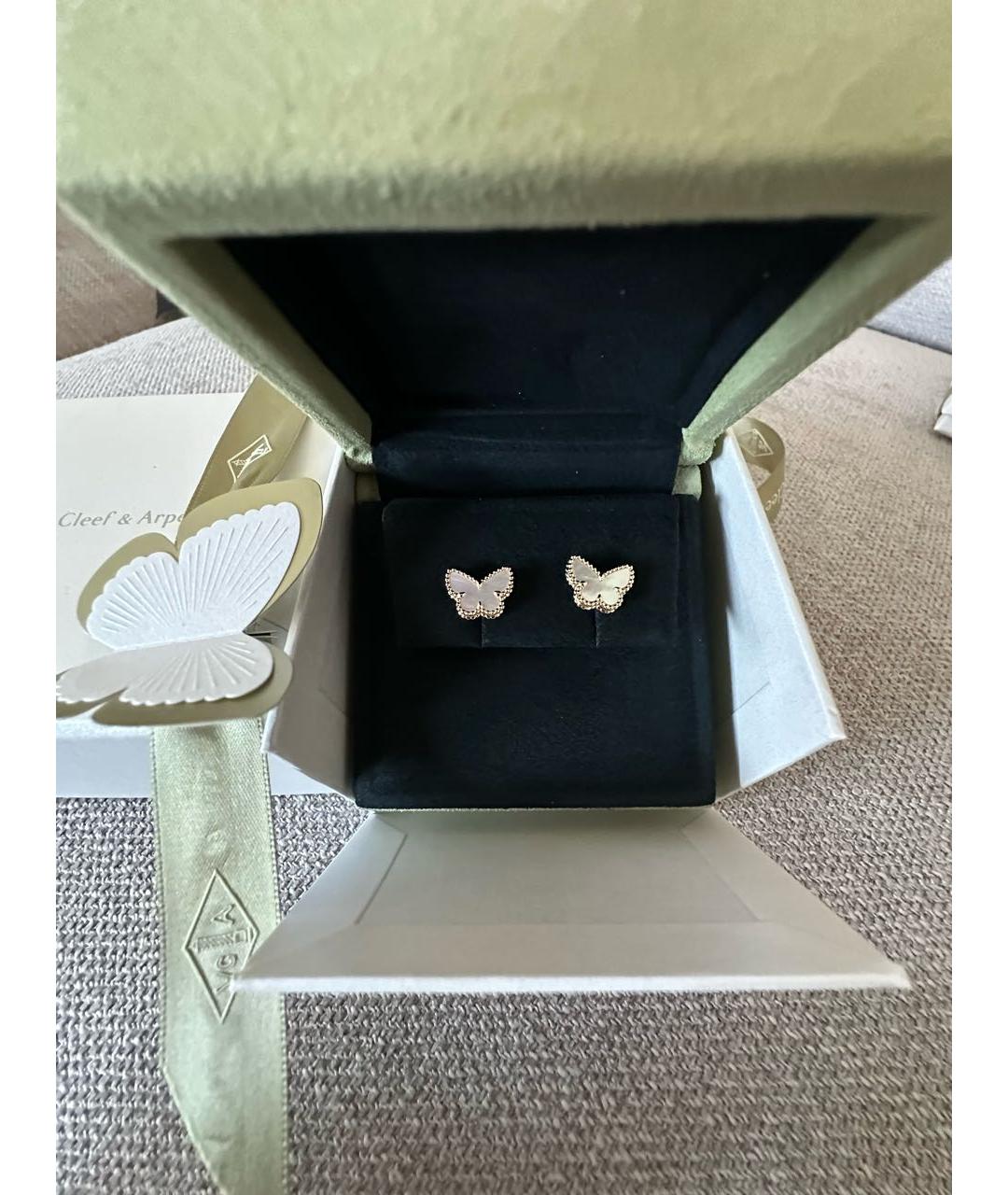 VAN CLEEF & ARPELS Белые серьги из желтого золота, фото 4