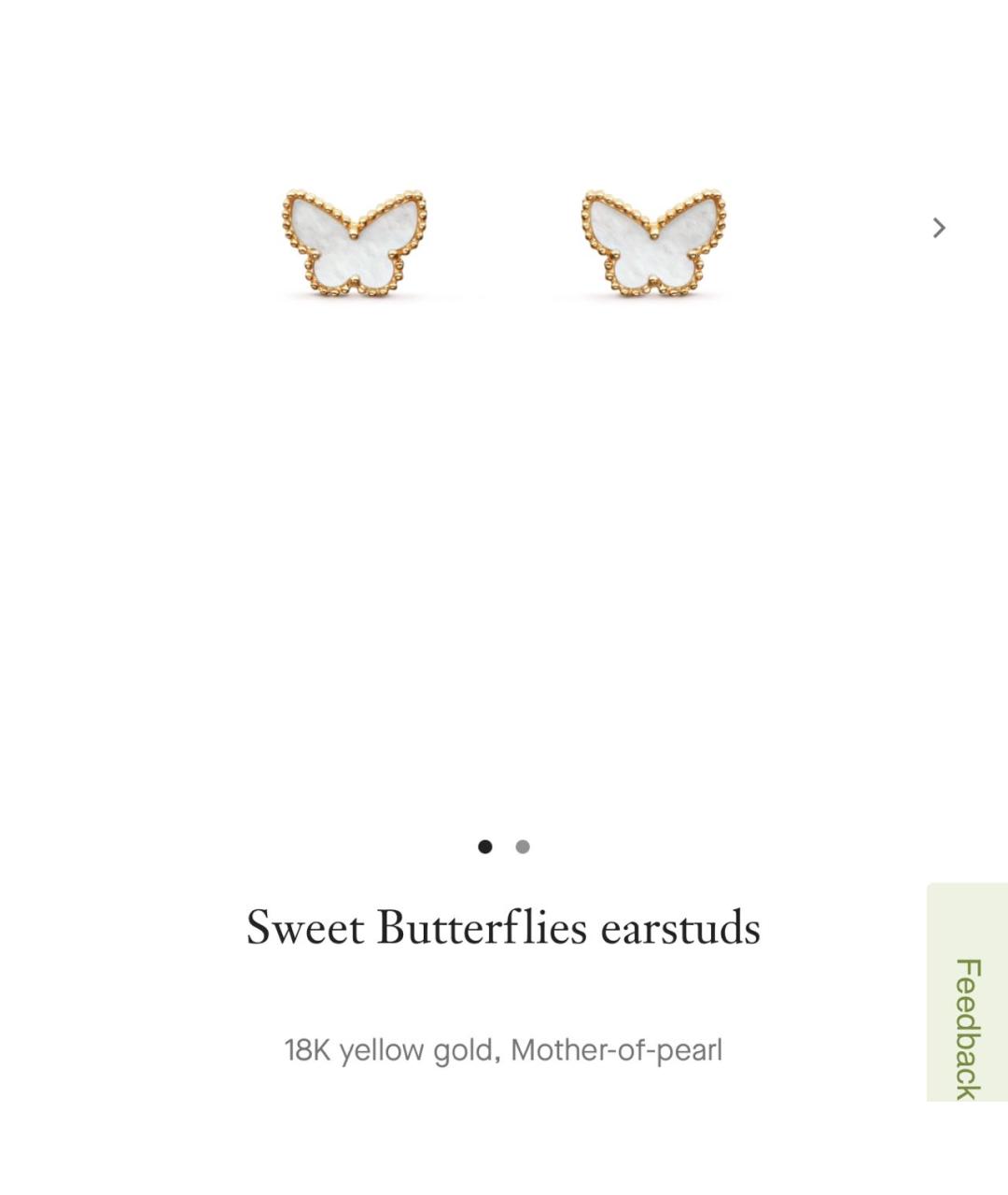 VAN CLEEF & ARPELS Белые серьги из желтого золота, фото 5