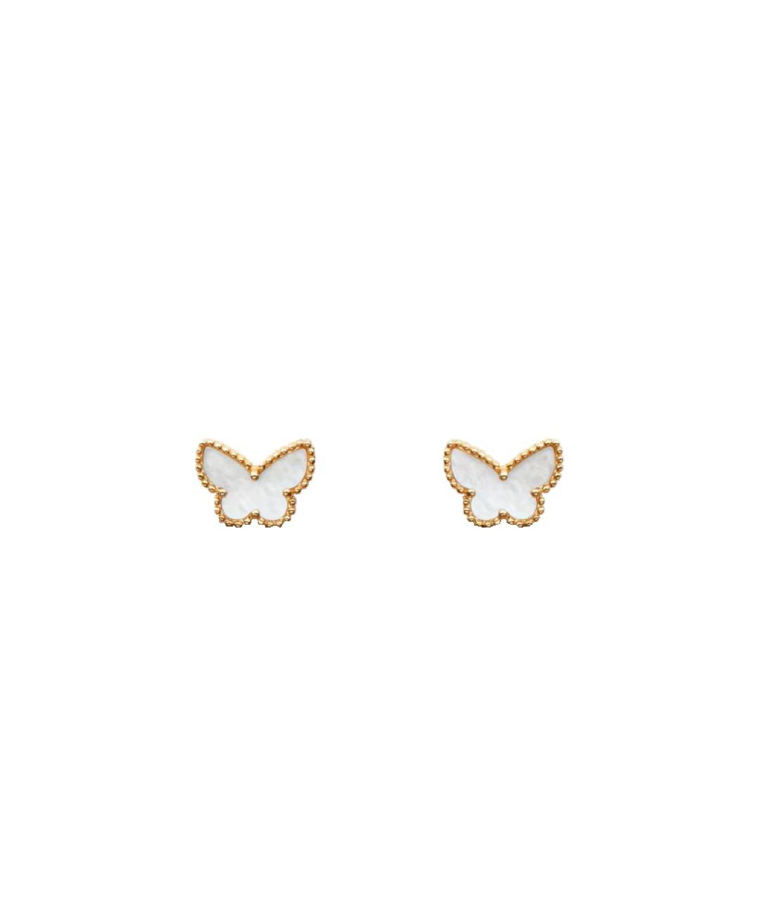 VAN CLEEF & ARPELS Белые серьги из желтого золота, фото 1