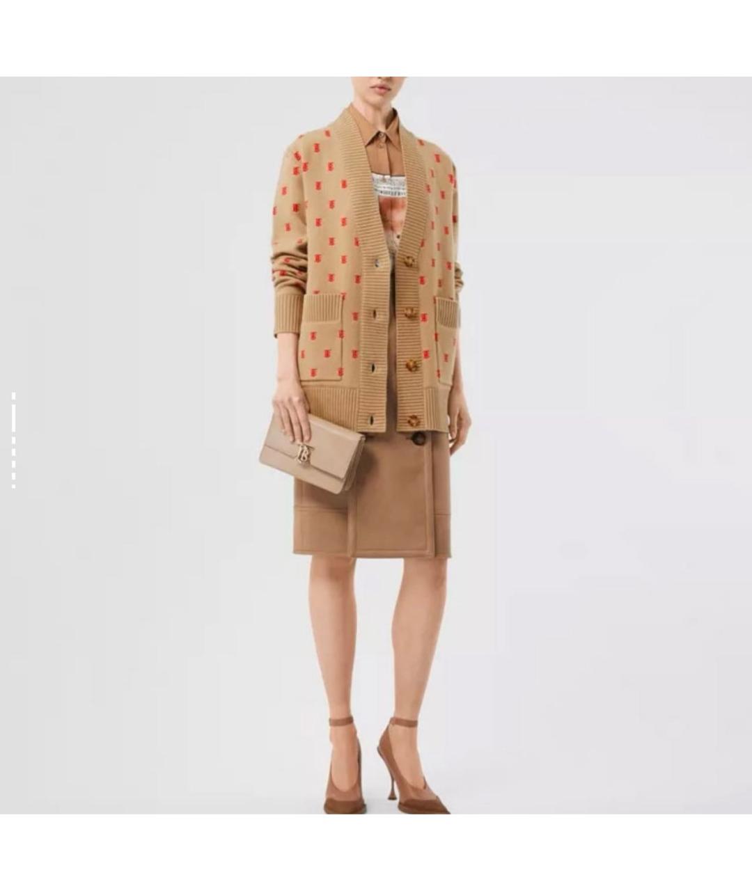 BURBERRY Бежевый шерстяной кардиган, фото 4