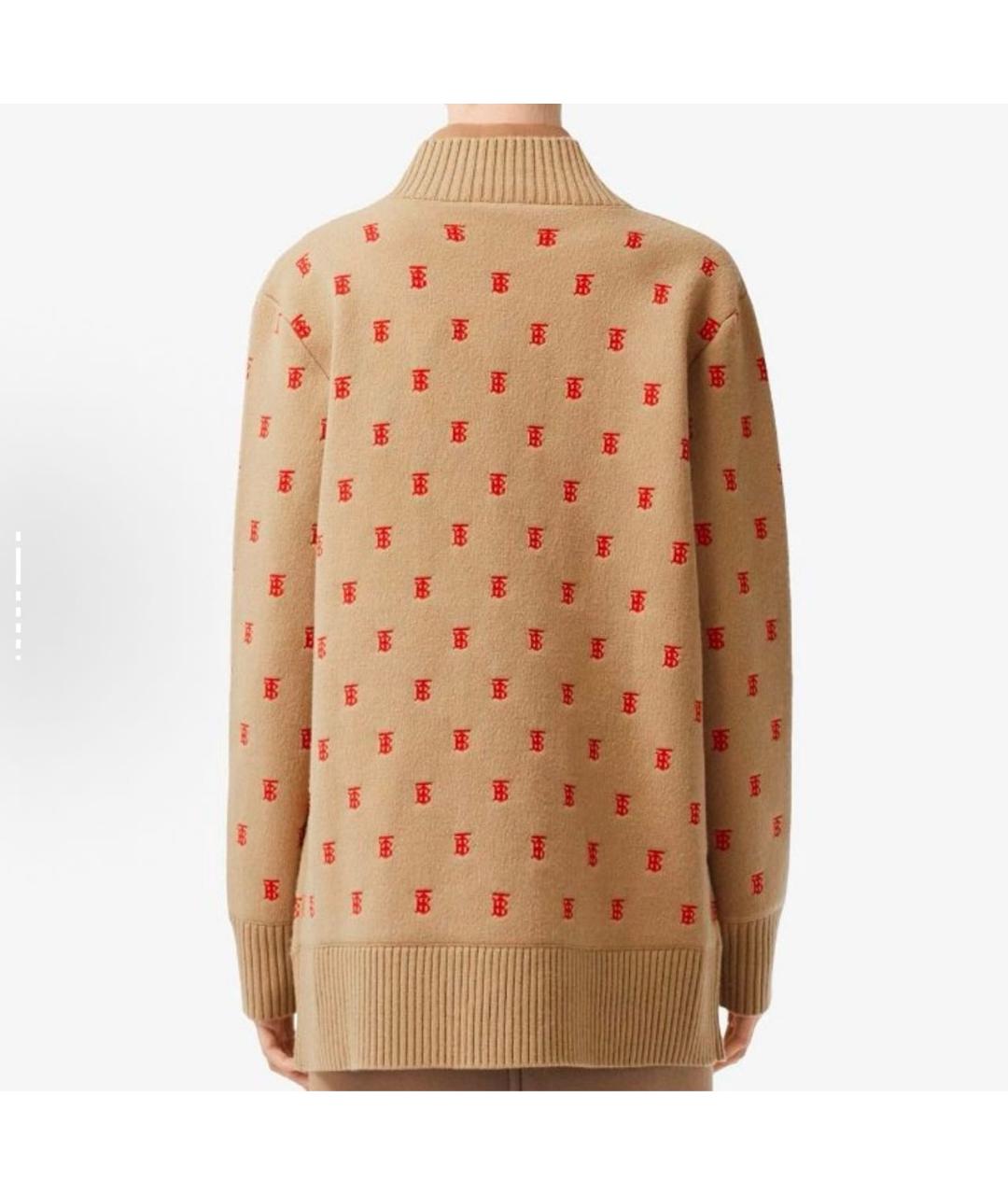BURBERRY Бежевый шерстяной кардиган, фото 3