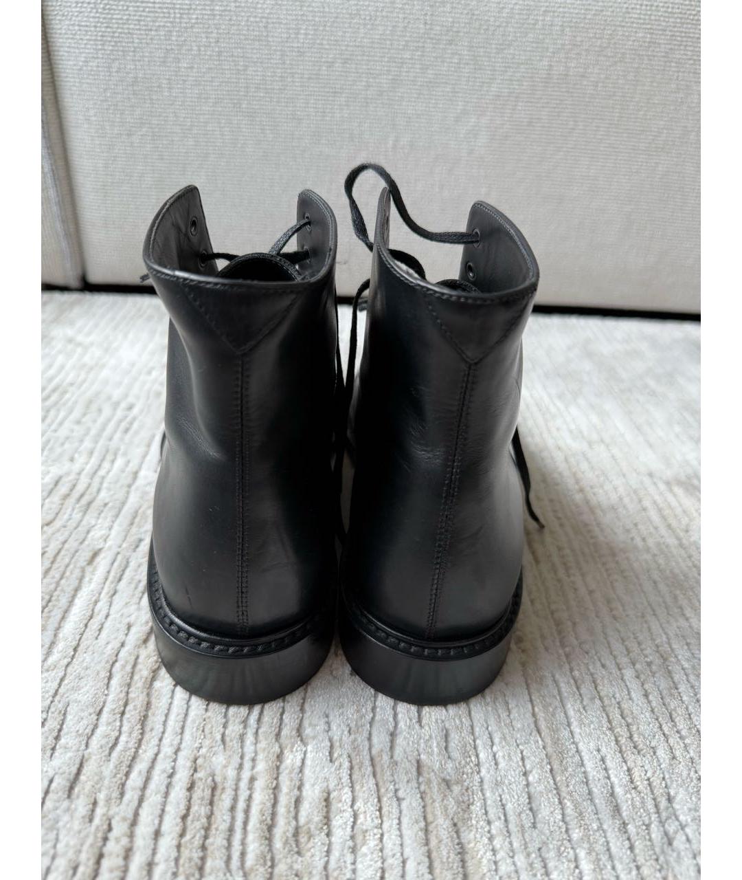 SAINT LAURENT Черные кожаные ботинки, фото 5