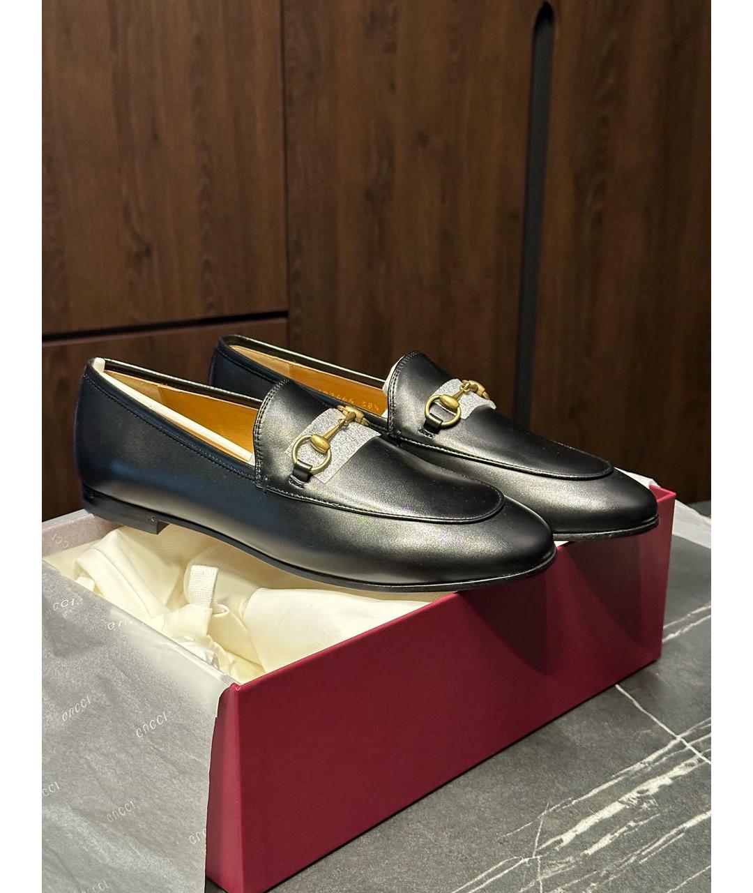 GUCCI Черные кожаные лоферы, фото 2
