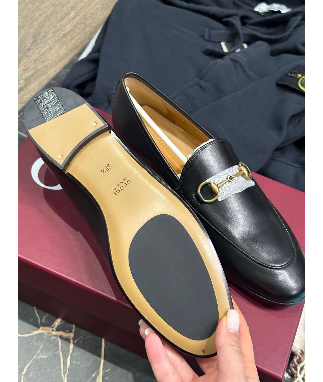 GUCCI Черные кожаные лоферы, фото 4