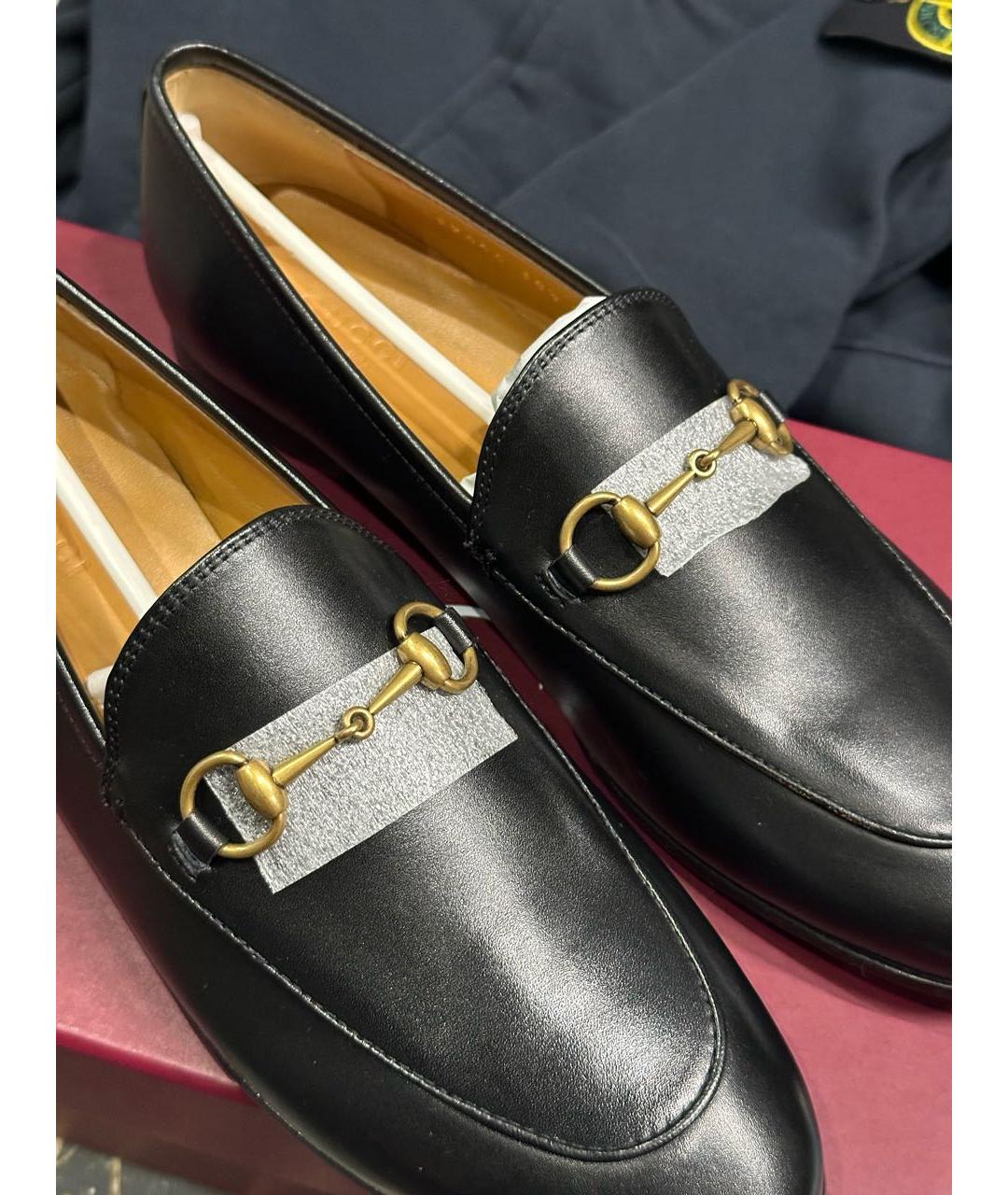GUCCI Черные кожаные лоферы, фото 3