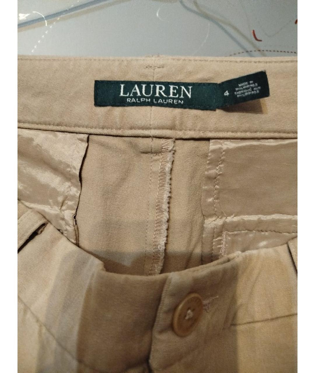 RALPH LAUREN Бежевые хлопковые шорты, фото 3