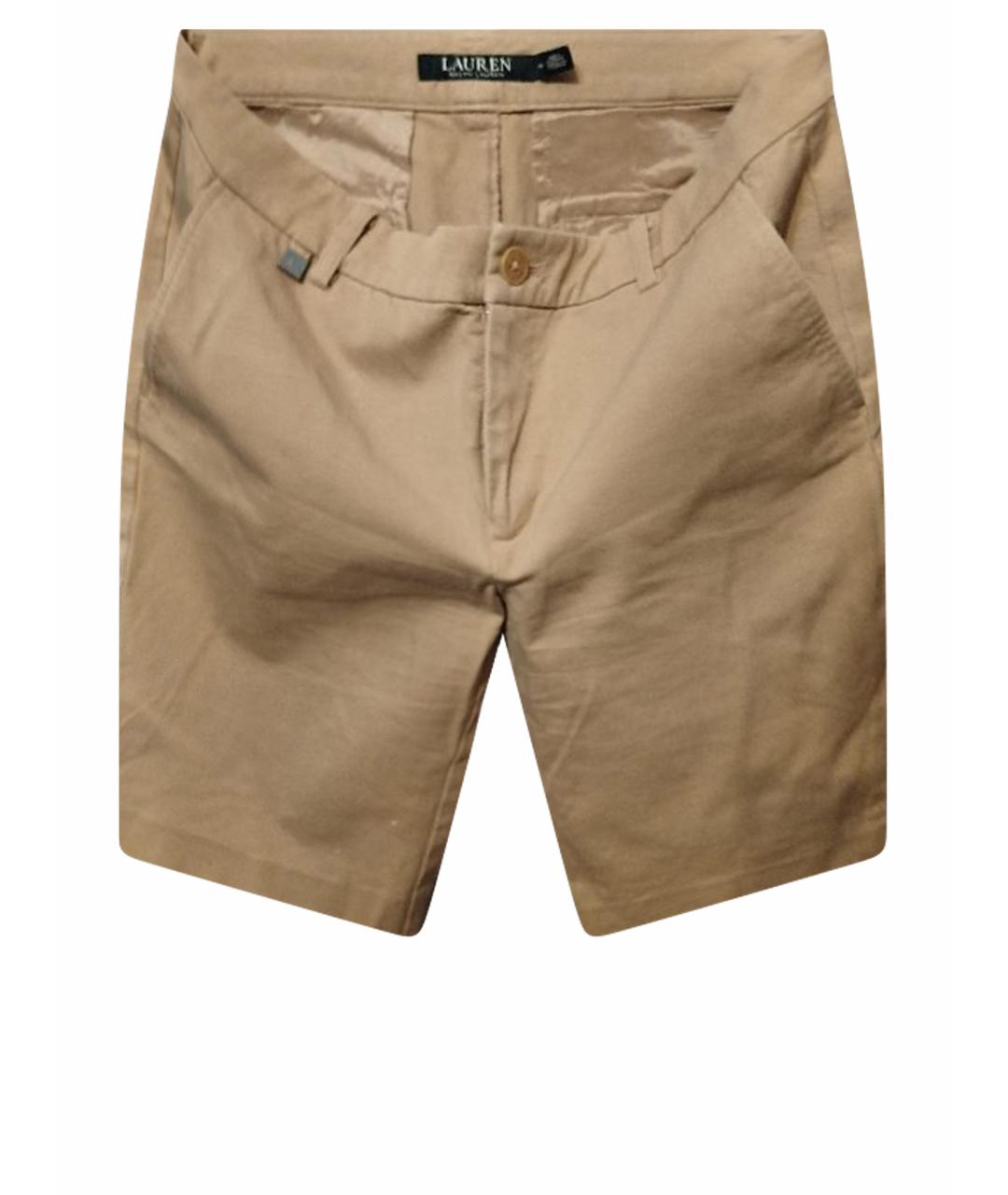 RALPH LAUREN Бежевые хлопковые шорты, фото 1