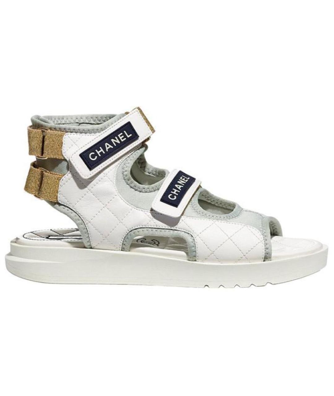 CHANEL Белые сандалии, фото 1