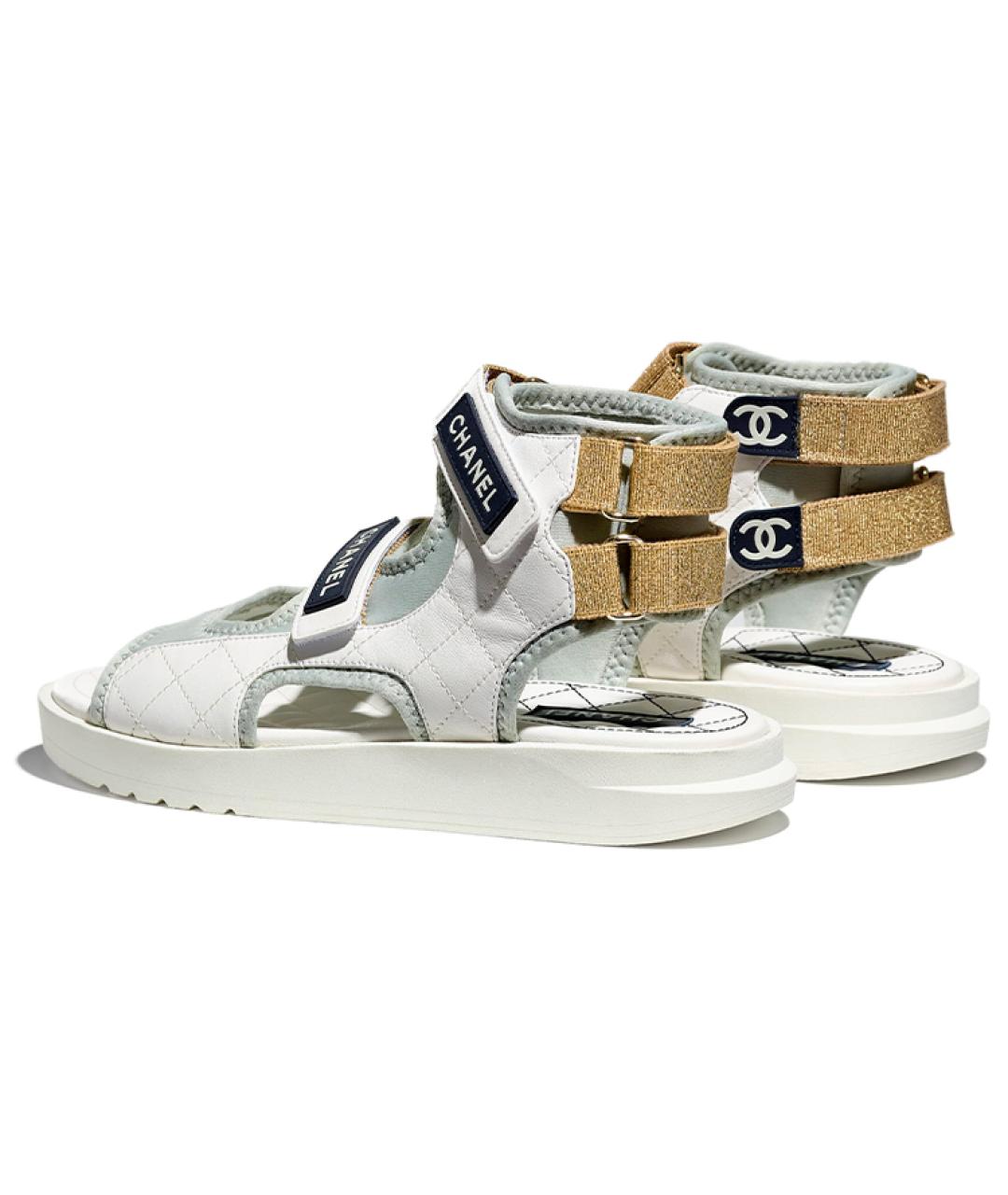 CHANEL Белые сандалии, фото 5