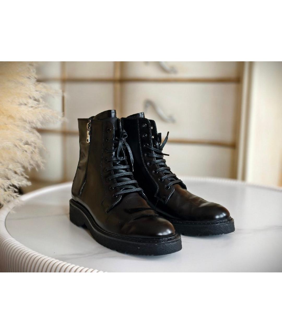 PRADA Черные кожаные ботинки, фото 8